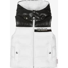 Weiß Westen Moncler Enfant Boys White Down Padded Gilet