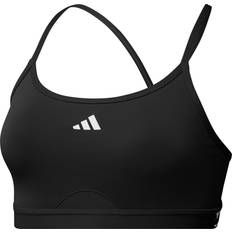 Adidas Sujetadores adidas Aeroreact Stripes Sports Bra Black Woman