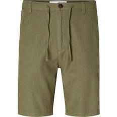 Cargoshortsit - Vihreä Selected Brody Linen Shorts - Vihreä