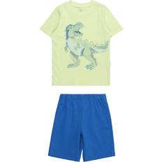 Dinosauri Altri Set Carter's Toddler Boys 2-Piece Dinosaur Tee & Short Set 4T Neon Yellow/Blue