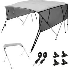 Båttillbehör VEVOR 4 bow bimini top boat cover detachable mesh sides 600d with frame 85"-90"w
