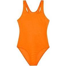 Arancione Costumi da bagno Regatta Girls Katrisse Floral Textured One Piece Swimsuit Orange years/6 years