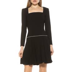 High Collar - Short Dresses Alexia Admor Women's Ashanti Pleated Mini Dress Black