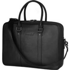 Soft Leather Briefcase Black