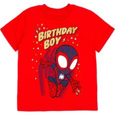 T-shirts Marvel Spidey and His Amazing Friends Miles Morales Birthday Toddler Boys T-Shirt Red 3T