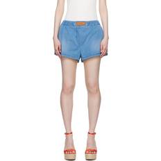 Versace Shorts Versace Blue Stonewashed Denim Shorts 1D030 Blue WAIST