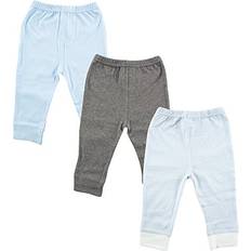 Luvable Friends Baby Cotton Tapered Ankle Pants, Light Blue Stripes Pack, 3T