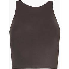 Adanola Womens Coffee Bean Ultimate Racer-back Stretch Recycled-polyester Sports bra COFFEE BEAN