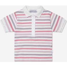 Pink Polo Shirts Children's Clothing Moncler Enfant Girls Pink Stripe Polo Shirt
