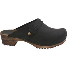 Sanita Tofflor & Sandaler Sanita Sanita damen offener clog wood-ursana open black Schwarz