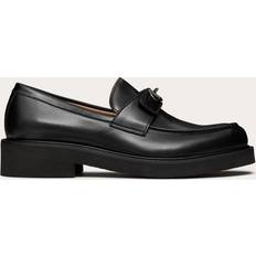 Valentino Garavani Herr Loafers Valentino Garavani VLogo Locker Calfskin Loafers - Black