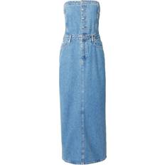 Calvin Klein Dresses Calvin Klein Jeans Strapless Maxi Denim Dress Blue