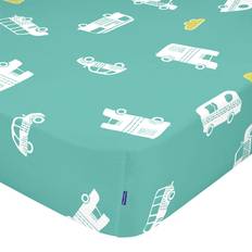 Flerfärgad Underlakan HappyFriday Färgglatt Fitted Sheet 90 x 200 x 32 cm Underlakan Grön, Multifärgad