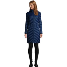 Coats Lands' End Women's Wanderweight Ultralight Packable Down Coat Deep sea navy Large