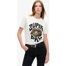 Superdry Women's Lo-Fi Punk Poster Relaxed T-Shirt - White/Off White