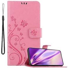 Samsung Galaxy S21 FE Wallet Cases Cadorabo FLORAL TURQUOISE Flower Case for Samsung Galaxy S21 5G Cover Book Wallet Protection PU Leather Flip Magnetic Etui Green