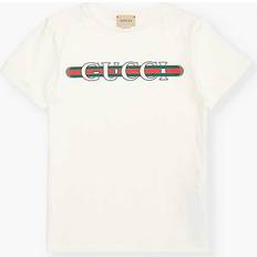 Gucci Boys New White/mc Kids Branded-print Short-sleeved Cotton-jersey T-shirt 4-10 Years Years