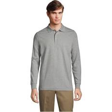 Lands' End Men Polo Shirts Lands' End Long Sleeve Interlock Polo Shirt