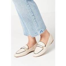 Faux Leather - Women Loafers Wallis Lettie Contrast Piping Snaffle Loafers Beige