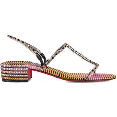 Christian Louboutin Multicolored Heeled Sandals Christian Louboutin Simple Queenie Leather Sandals 25 multi