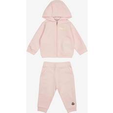 Moncler Girl's Gold Logo-Print Two-Piece Set, 6M-3 LIGHT PINK