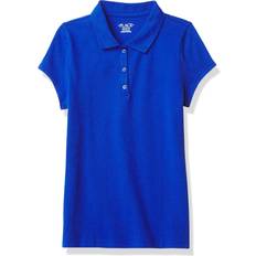 L Polo Shirts The Children's Place Uniform Ruffle Pique Polo Shirt - Renew Blue