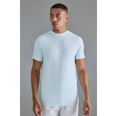 Clothing boohooMAN Mens Slim T-shirt Blue