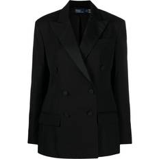 Polo Ralph Lauren Women Blazers Polo Ralph Lauren Doppelreihiger Blazer Wolle/Maulbeerseide/Cupro Schwarz