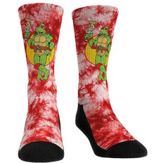 Clothing Rock Em Socks Rock Em Socks Unisex Teenage Mutant Ninja Turtles Raphael Tie-Dye Crew Socks No Color L/XL