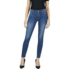 Replay Damen Jeans NEW LUZ Skinny Fit Blau Dark Blue Denim