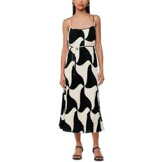 Whistles Triangle Swirl Pleated Dress - Black