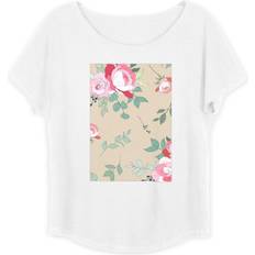 Boyfriend Tops Vida Boatneck Boyfriend Tee Roses Patt Original Artist Printed Pattern