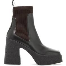 Organic Ankle Boots Stella McCartney sock ankle boots with heel Brown