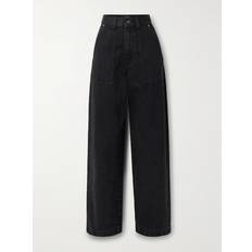 Khaite Hewitt High-Rise Straight-Leg Jeans - Black