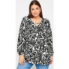 Florals Tops Yours Floral Print Blouse Black