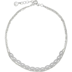 Silver Plated Anklets And Now This Women's Double Imitation Pearl Anklet Fine Silver Plated