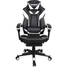 HEADMALL HEADMALL Ergonomic Gaming Chair with Footrest, Sillas Gamer Comfortable Video Game Chairs, Secret lab Swivel seat, Black&White…