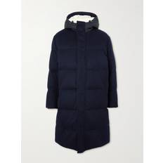 Loro Piana Coats Loro Piana Quilted Cashmere Down Parka Men Blue