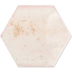 Rosa Kakel & Klinkers Hill Ceramic Hexagon Kakel Vivid Rose Blank