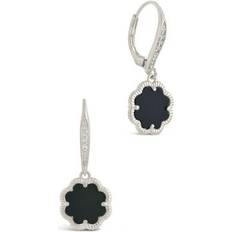 Sterling Forever Rose Petal Short Drop Earrings, Silver One Size