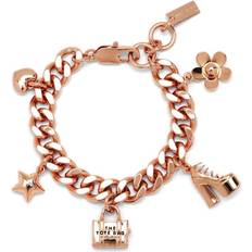 Gold Plated - Unisex Bracelets Marc Jacobs The Mini Icon charm bracelet unisex Gold Plated Brass One Pink