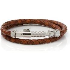 Jewelry Star Wars Men's Obi Kenobi Lightsaber Brown Bracelet, 17 in Brownn 17 in