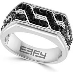 Effy Rings Effy Men's Black Spinel Ring in Sterling Silver