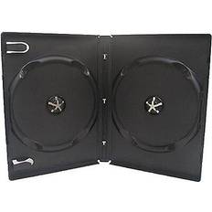 Optical Storage DragonTrading 100 black double dvd cases – 14 mm spine black high-quality cases for 2 discs