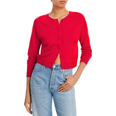 Aqua Tops Aqua Cashmere Crewneck Cardigan 100% Exclusive Big Apple Red