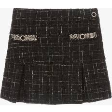 Solid Colours Skirts Patachou Girls Black Tweed Skirt