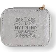 Grey Jewellery Storage History & Heraldry Travel Jewellery Box Light Grey Zipped You Will Always Be My Friend