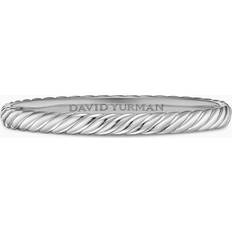 David Yurman White Gold Bracelets David Yurman Sculpted Cable Bangle Bracelet in 18K White Gold