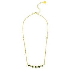 18K Plated CZ & Crystal Necklace
