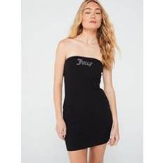 Juicy Couture Dresses Juicy Couture Bandeau Mini Dress With Diamante Logo Black, Black, Xxs, Women